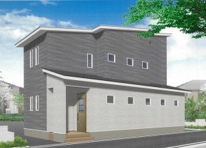 熊本市中央区琴平1丁目　新築一戸建て　2号地モデルハウスイメージパース